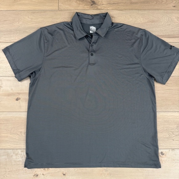 Callaway Men's Fine Line Stripe Gray Polo Shirt Short Sleeve - Picture 4 of 12